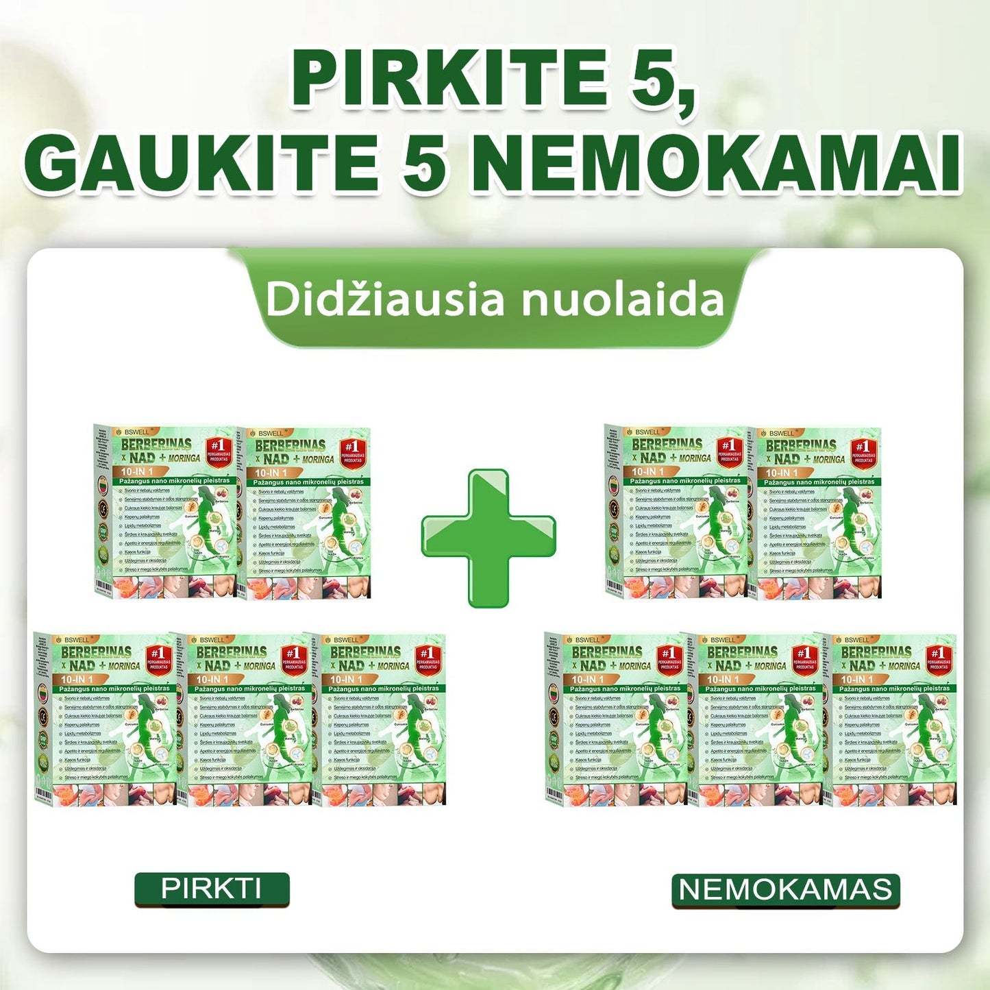 🍃🍃BSWELL® Nano mikrodurų lieknėjimo pleistras (𝑱𝒖𝒔𝒕 𝒐𝒏𝒄𝒆 𝒂 𝒅𝒂𝒚, 𝒗𝒊𝒔𝒊𝒃𝒍𝒆 𝒄𝒉𝒂𝒏𝒈𝒆𝒔 𝒊𝒏 28 𝒅𝒂𝒚𝒔) ✅ 𝑭𝒐𝒓 𝒐𝒃𝒆𝒔𝒊𝒕𝒚, 𝒄𝒂𝒓𝒅𝒊𝒐𝒗𝒂𝒔𝒄𝒖𝒍𝒂𝒓 𝒉𝒆𝒂𝒍𝒕𝒉, 𝒅𝒊𝒂𝒃𝒆𝒕𝒆𝒔, 𝒔𝒍𝒆𝒆𝒑 𝒂𝒑𝒏𝒆𝒂, 𝒈𝒖𝒕 𝒉𝒆𝒂𝒍𝒕𝒉, 𝒋𝒐𝒊𝒏𝒕 𝒊𝒔𝒔𝒖𝒆𝒔, 𝒂𝒏𝒅 𝒎𝒐𝒓𝒆