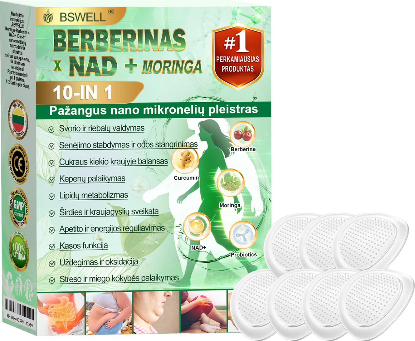 🍃🍃BSWELL® Nano mikrodurų lieknėjimo pleistras (𝑱𝒖𝒔𝒕 𝒐𝒏𝒄𝒆 𝒂 𝒅𝒂𝒚, 𝒗𝒊𝒔𝒊𝒃𝒍𝒆 𝒄𝒉𝒂𝒏𝒈𝒆𝒔 𝒊𝒏 28 𝒅𝒂𝒚𝒔) ✅ 𝑭𝒐𝒓 𝒐𝒃𝒆𝒔𝒊𝒕𝒚, 𝒄𝒂𝒓𝒅𝒊𝒐𝒗𝒂𝒔𝒄𝒖𝒍𝒂𝒓 𝒉𝒆𝒂𝒍𝒕𝒉, 𝒅𝒊𝒂𝒃𝒆𝒕𝒆𝒔, 𝒔𝒍𝒆𝒆𝒑 𝒂𝒑𝒏𝒆𝒂, 𝒈𝒖𝒕 𝒉𝒆𝒂𝒍𝒕𝒉, 𝒋𝒐𝒊𝒏𝒕 𝒊𝒔𝒔𝒖𝒆𝒔, 𝒂𝒏𝒅 𝒎𝒐𝒓𝒆